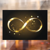 Autocollant Pour Fenêtre Symbole d'infini doré (Feuille 2)