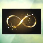 Autocollant Pour Fenêtre Symbole d'infini doré (Feuille 3)