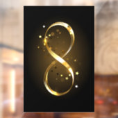 Autocollant Pour Fenêtre Symbole d'infini doré (Feuille 2)