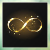 Autocollant Pour Fenêtre Symbole d'infini doré (Feuille 3)