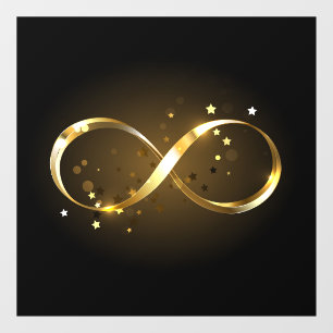Autocollant Pour Fenêtre Symbole d'infini doré