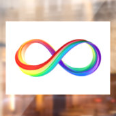 Autocollant Pour Fenêtre Symbole d'infinité arc-en-ciel stratifié (Feuille 2)