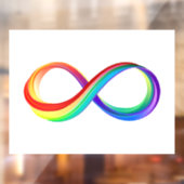 Autocollant Pour Fenêtre Symbole d'infinité arc-en-ciel stratifié (Feuille 2)