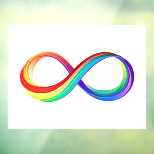 Autocollant Pour Fenêtre Symbole d'infinité arc-en-ciel stratifié (Feuille 3)