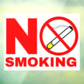 Autocollant Pour Fenêtre Symbole d'interdiction de fumer (Feuille 3)