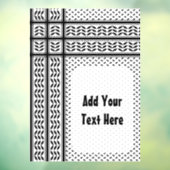 Autocollant Pour Fenêtre Symbole Keffiyeh de la Palestine Motif de résistan (Feuille 3)