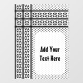 Autocollant Pour Fenêtre Symbole Keffiyeh de la Palestine Motif de résistan (Feuille)