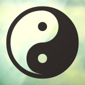 Autocollant Pour Fenêtre Symbole Yin Yang - tatouage solide (Feuille 3)