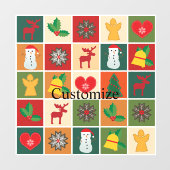 Autocollant Pour Fenêtre Symboles de Noël Medley Art Thunder_Cove (Feuille)