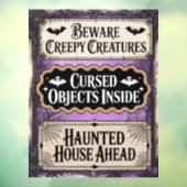 Autocollant Pour Fenêtre Symboles d'Halloween (Feuille 3)