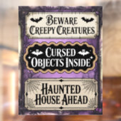 Autocollant Pour Fenêtre Symboles d'Halloween (Feuille 2)