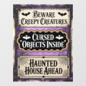 Autocollant Pour Fenêtre Symboles d'Halloween (Feuille)