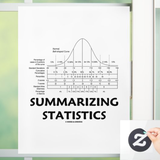 Autocollant Pour Fenêtre Synthèse des statistiques Courbe de distribution n (Maison)