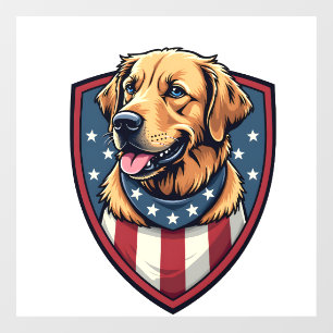Autocollant Pour Fenêtre T-shirt avec gravure Golden Retriever Papa Chien P