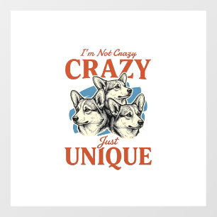 Autocollant Pour Fenêtre T-Shirt avec gravure vintage unique de Corgi drôle