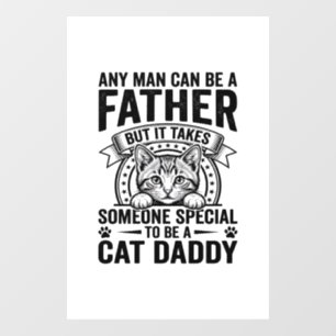 Autocollant Pour Fenêtre T-Shirt D avec citation de Papa Chat gravure vinta