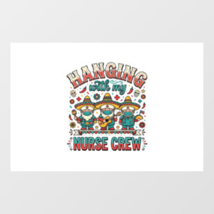 Autocollant Pour Fenêtre T-shirt de infirmière de fiesta suspendue avec mon