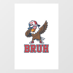 Autocollant Pour Fenêtre T-Shirt Dessin de gravure vintage de l'aigle patri