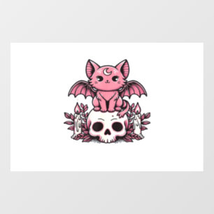 Autocollant Pour Fenêtre T-Shirt essentiel Chat squelette Halloween