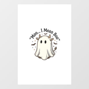 Autocollant Pour Fenêtre T-shirt fantôme de vache mignon Halloween Meugle j