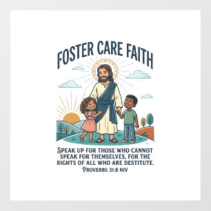 Autocollant Pour Fenêtre T-shirt graphique chrétien Adoption de Jésus Soins