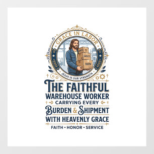 Autocollant Pour Fenêtre T-shirt graphique de logistique entrepôt de Jésus 