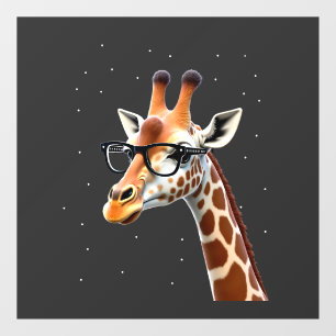 Autocollant Pour Fenêtre T-Shirt Homme Femme Girafe Hipster Bonne Humeur Ch