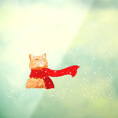 Autocollant Pour Fenêtre Tabby aime la neige (Feuille 3)