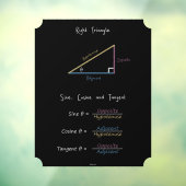 Autocollant Pour Fenêtre Tableau de bord Triangle droit (Feuille 3)