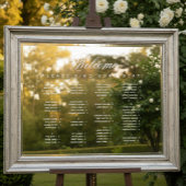 Autocollant Pour Fenêtre Tableau de siège alphabétique blanc transparent