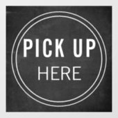 Autocollant Pour Fenêtre Tableau noir minimal RECUEILLIR ICI Camion aliment (Feuille)