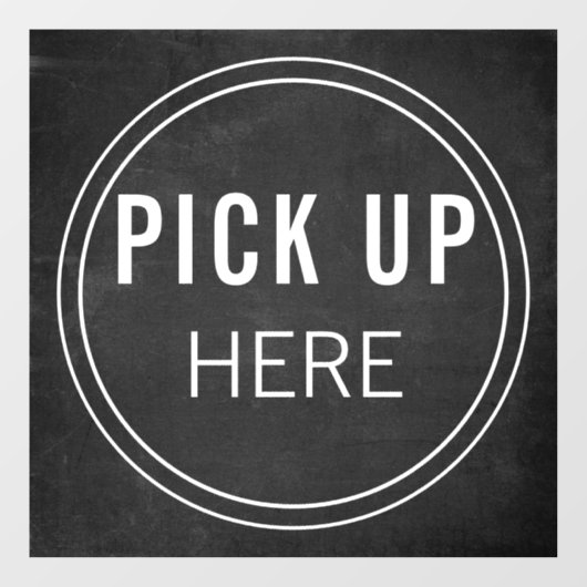 Autocollant Pour Fenêtre Tableau noir minimal RECUEILLIR ICI Camion aliment (Feuille)