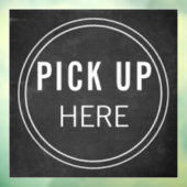 Autocollant Pour Fenêtre Tableau noir minimal RECUEILLIR ICI Camion aliment (Feuille 3)