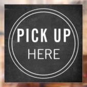 Autocollant Pour Fenêtre Tableau noir minimal RECUEILLIR ICI Camion aliment (Feuille 2)