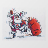 Autocollant Pour Fenêtre Tablier avant de fermeture de fenêtre Père Noël en (Feuille)
