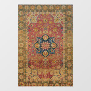 Autocollant Pour Fenêtre Tapis persan asiatique Kashan or rouge
