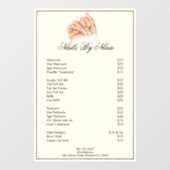 Autocollant Pour Fenêtre Tarifs des services de manucure Modern Nails (Feuille)