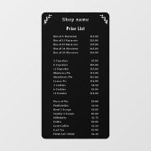 Autocollant Pour Fenêtre Tarifs sur Clôture de fenêtre noire (Feuille)