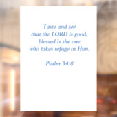 Autocollant Pour Fenêtre Taste and See that the Lord is Good (Feuille 2)