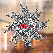 Autocollant Pour Fenêtre Tatouage de henné Sun Thunder_Cove