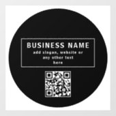 Autocollant Pour Fenêtre Télécharger le code QR ou le logo | Noir moderne (Feuille)
