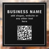 Autocollant Pour Fenêtre Télécharger le code QR ou le logo | Noir moderne (Feuille 2)