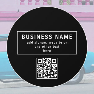 Autocollant Pour Fenêtre Télécharger le code QR ou le logo   Noir moderne