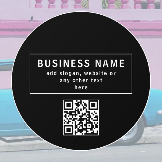 Autocollant Pour Fenêtre Télécharger le code QR ou le logo | Noir moderne