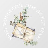 Autocollant Pour Fenêtre Temps le plus merveilleux, Noël Mail (Feuille)