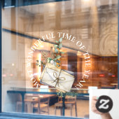 Autocollant Pour Fenêtre Temps le plus merveilleux, Noël Mail (Fenêtre de café)