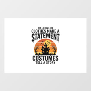 Autocollant Pour Fenêtre Tenue de déguisement Halloween Chemise vintage Sta
