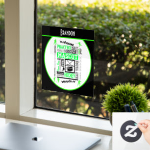 Autocollant Pour Fenêtre Terminologie de hockey sur glace pour garçons Neon