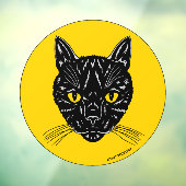 Autocollant Pour Fenêtre Tête de chat noir (Feuille 3)
