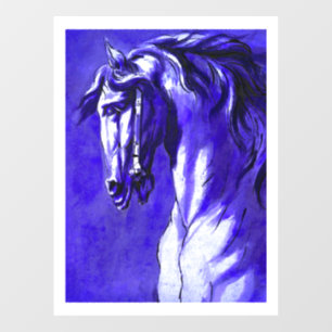 Autocollant Pour Fenêtre Tête de chevaux (Violet)